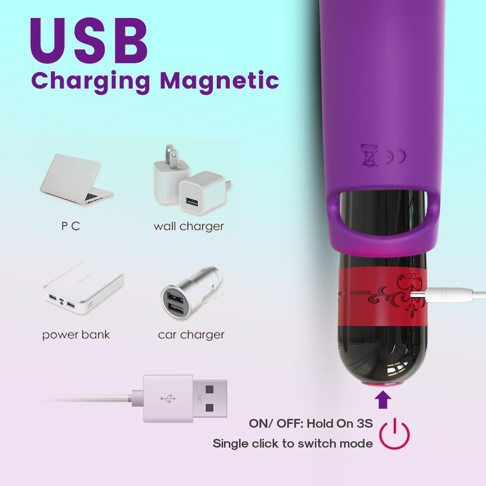 wibrator punktu g na palec nakładka 9 trybów 11 cm