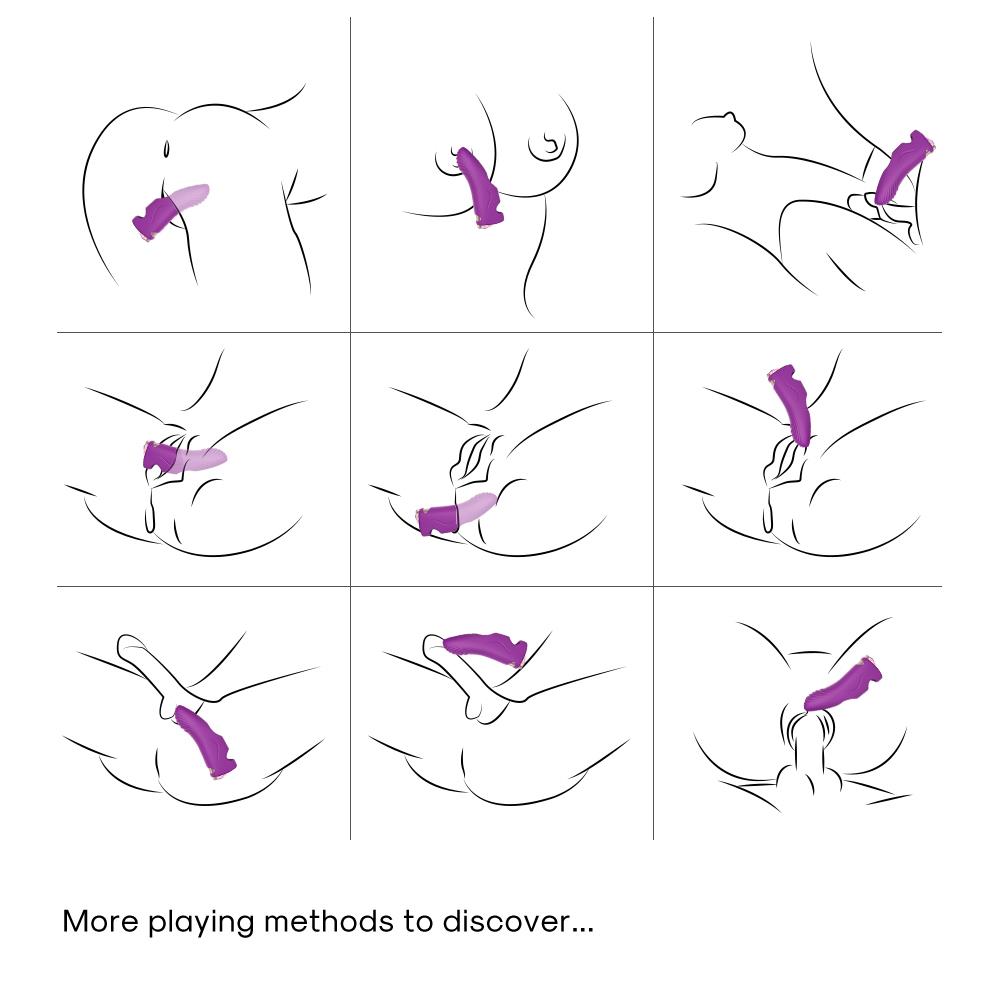 wibrator punktu g na palec nakładka 9 trybów 11 cm