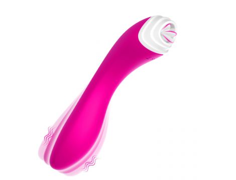 Stymulator łechtaczki z ruchomym języczkiem Fairyland różowy USB