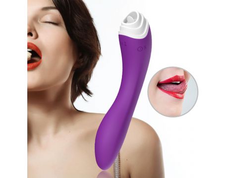 Stymulator łechtaczki Fairyland liżący fioletowy silikonowy USB - 4