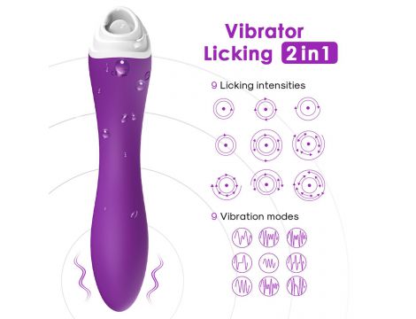 Stymulator łechtaczki Fairyland liżący fioletowy silikonowy USB - 5