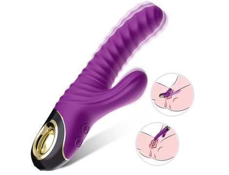 Wibrator punktu G Eternity silikonowy fioletowy USB wodoodporny - 2