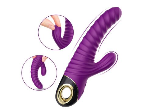 Wibrator punktu G Eternity silikonowy fioletowy USB wodoodporny - 6