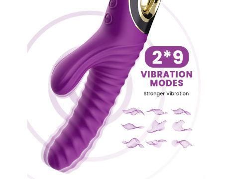 Wibrator punktu G Eternity silikonowy fioletowy USB wodoodporny - 9