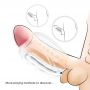 Męski wibrujący masturbator teksturowany Master transparentny USB - 6