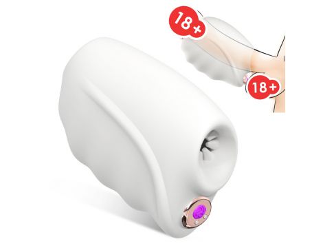 Wibrujący teksturowany masturbator męski Master biały USB - 8