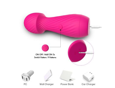 Masażer wibracyjny silikonowy Dazzle B Series Joy różowy USB - 9