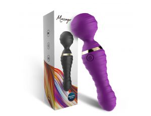 Masażer wibracyjny Freedom fioletowy silikonowy USB wodoodporny 19cm