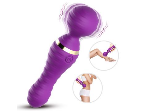 Masażer wibracyjny Freedom fioletowy silikonowy USB wodoodporny 19cm - 2