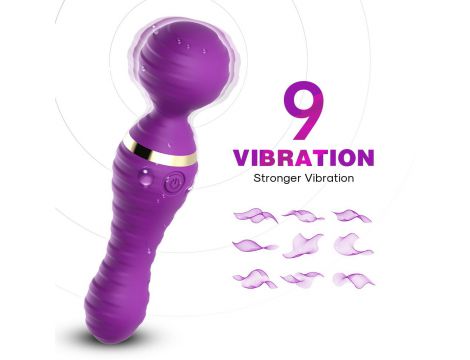 Masażer wibracyjny Freedom fioletowy silikonowy USB wodoodporny 19cm - 3