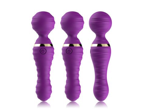 Masażer wibracyjny Freedom fioletowy silikonowy USB wodoodporny 19cm - 7