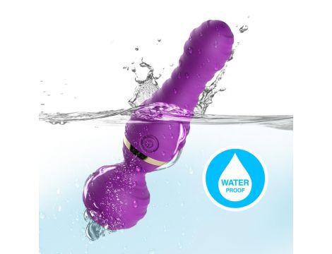 Masażer wibracyjny Freedom fioletowy silikonowy USB wodoodporny 19cm - 9