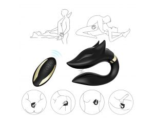 Stymulator łechtaczki Fox silikonowy czarny USB wodoodporny