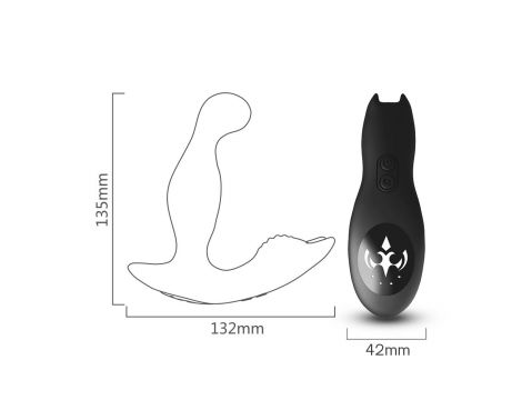 Masażer prostaty Bat King obrotowy czarny USB - 4