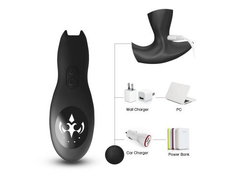 Masażer prostaty Bat King obrotowy czarny USB - 5