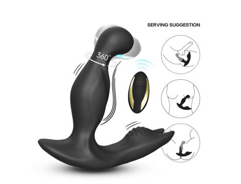 Masażer prostaty Bat King obrotowy czarny USB - 8