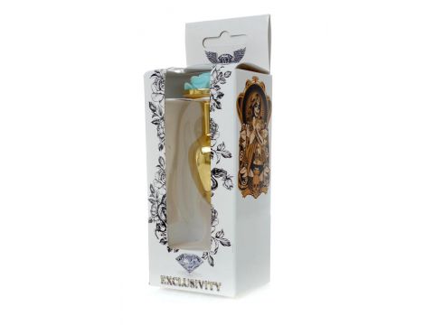 Korek analny ze stali nierdzewnej z różą HeavyFun jasnoniebieski 7 cm - 8