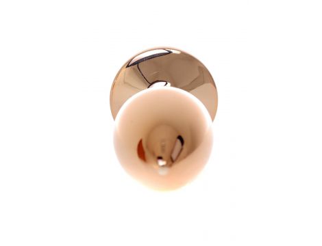 Korek analny ze stali nierdzewnej z różą HeavyFun różowy 7 cm - 6