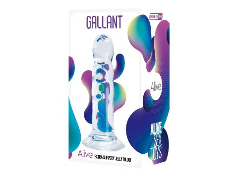 Dildo z przyssawką Alive Gallant Jelly S03 półprzezroczysty 14 cm - 2