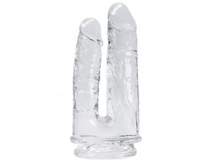 Podwójne dildo Alive Imperium Jelly przyssawkowe przezroczyste 14 i 12 cm