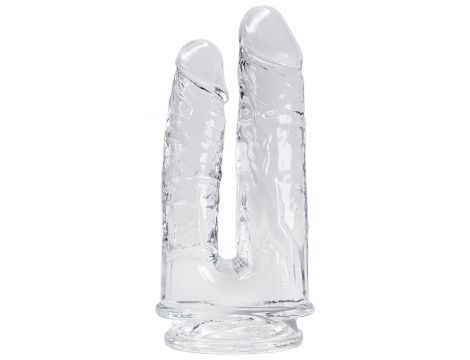 Podwójne dildo Alive Imperium Jelly przyssawkowe przezroczyste 14 i 12 cm