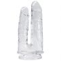 Podwójne dildo Alive Imperium Jelly przyssawkowe przezroczyste 14 i 12 cm - 2