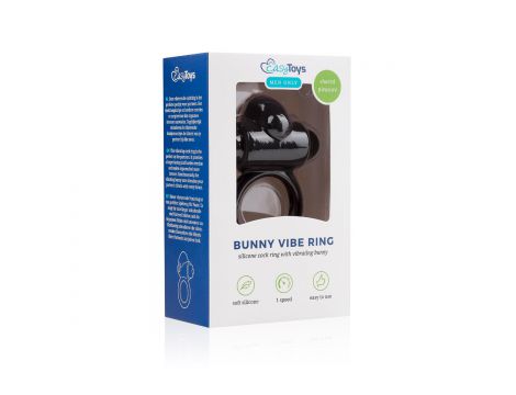 Pierścień erekcyjny wibrujący Bunny EasyToys czarny - 9