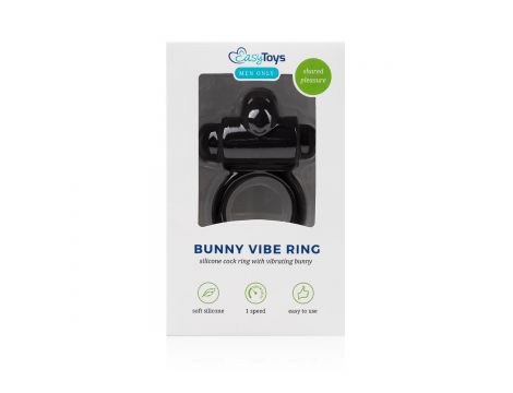 Pierścień erekcyjny wibrujący Bunny EasyToys czarny - 11