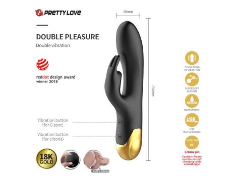 Zestaw dla par Pretty Love Golden Black Couple's Set czarny USB - 3