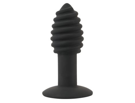 Korek analny wibrujący Black Velvets Twist 7 trybów USB - 3