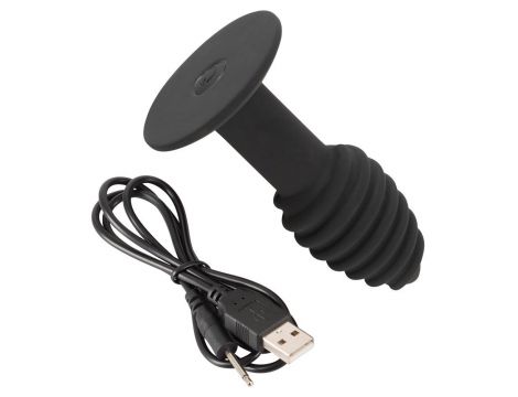 Korek analny wibrujący Black Velvets Twist 7 trybów USB - 14