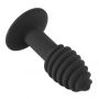 Korek analny wibrujący Black Velvets Twist 7 trybów USB - 6