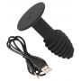 Korek analny wibrujący Black Velvets Twist 7 trybów USB - 15
