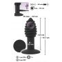 Korek analny wibrujący Black Velvets Twist 7 trybów USB - 16