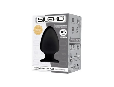 Korek analny silikonowy Silexd Model 1 XS czarny 8 cm - 2