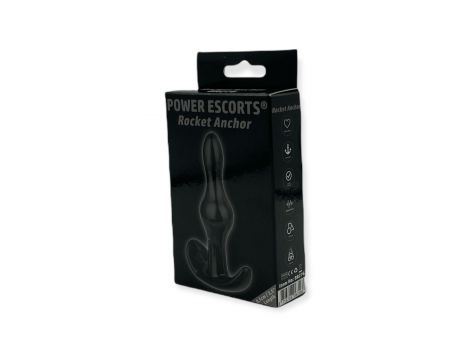 Elastyczny korek analny Rocket Anchor Power Escorts czarny 8 5 cm