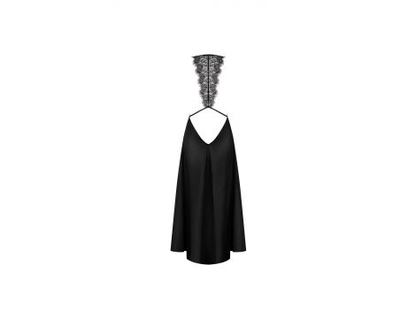 Sukienka Obsessive Agatya czarna S/M satynowa - 6