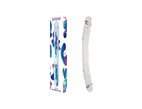 Podwójne dildo Alive Supreme galaretkowe transparentne 39 cm - 2