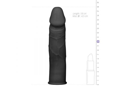 Przedłużka silikonowa EasyToys czarna 18 cm - 2