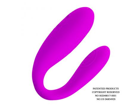 Stymulator łechtaczki Pretty Love Fascination fioletowy silikonowy USB - 3