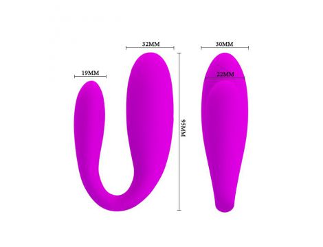 Stymulator łechtaczki Pretty Love Fascination fioletowy silikonowy USB - 5