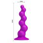 Korek analny bąbelkowy silikonowy Pretty Love fioletowy z przyssawką - 9