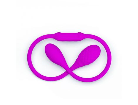 Jajko wibrujące dwustronne Pretty Love fioletowe USB silikonowe - 3