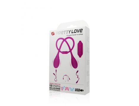 Jajko wibrujące dwustronne Pretty Love fioletowe USB silikonowe - 9