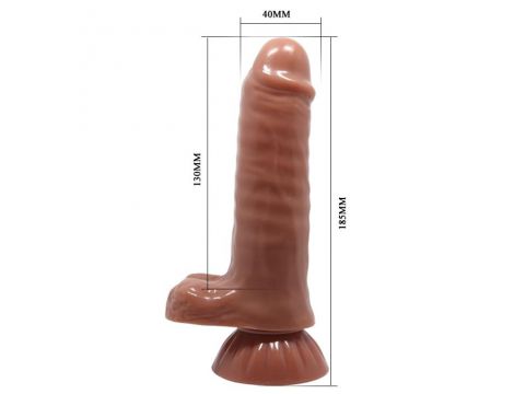 Wibrator realistyczny Baile Beautiful Maddox 18,5 cm przyssawkowy - 4