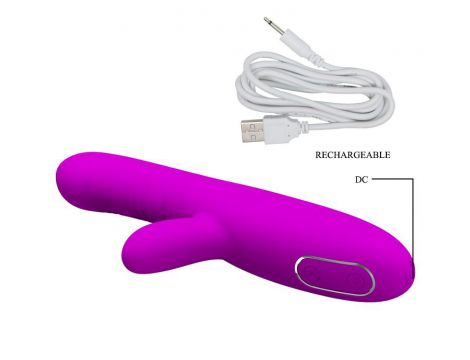 Wibrator punktu G Pretty Love Angelique fioletowy silikonowy USB - 7