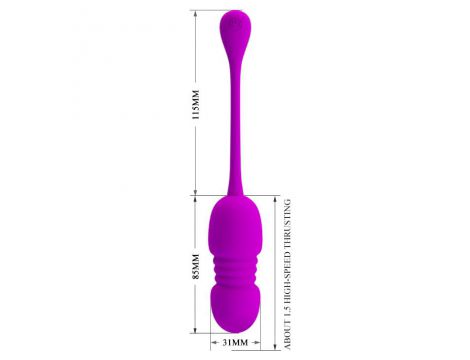 Wibrujące jajko Pretty Love Callie fioletowe 12 wibracji 12 pchnięć USB - 7