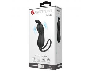 Wibrator króliczek Pretty Love Rosalie czarny silikonowy USB