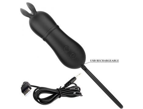 Wibrator króliczek Pretty Love Rosalie czarny silikonowy USB - 7