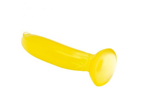 Dildo żelowe Baile Passionate Fruit z przyssawką żółte - 4